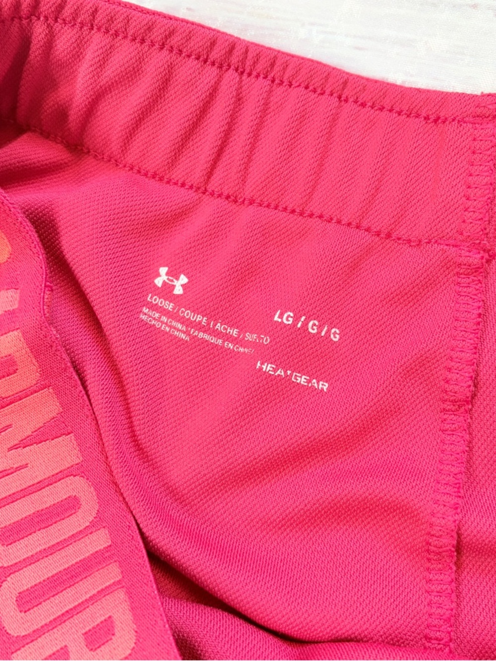 Under Armour Women's Raspberry Athletic Shorts - Picture 4 of 5